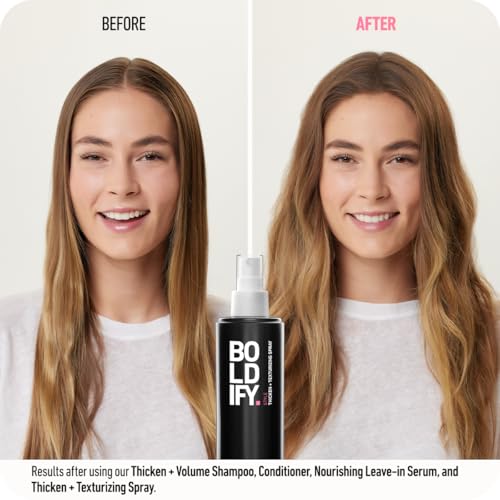 Boldify Hair Thickening & Volumizing Texture Spray for Fine Hair | Volume Booster, Stylist-Recommended Texture Spray, for Thinning Hair