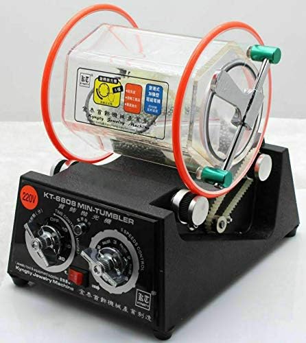 Hengwei 110V 45W Roller polishing Machine Jewelry Gold Silver Cleaning Machine Tumbler Rotary Tumbler Jewelry Polisher Finisher Polishing Bead Cleaner