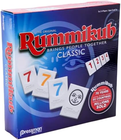 Pressman Rummikub - The Original Rummy Tile Game | Exciting Family Game of Strategy and Luck | Promotes STEM Skills | For Kids, Teens