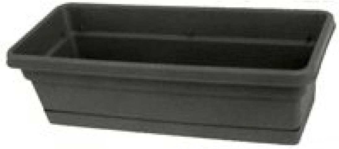 Southern Patio 30" Rolled Rim Window Box with Attached Tray, Terra Cotta