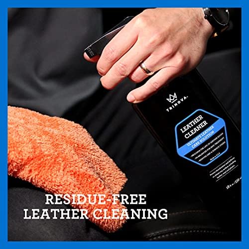 TriNova Leather Cleaner for Furniture and Car Interiors, 18 fl oz | Cleans leather furniture, vehicle interiors, bags, jackets and saddles.