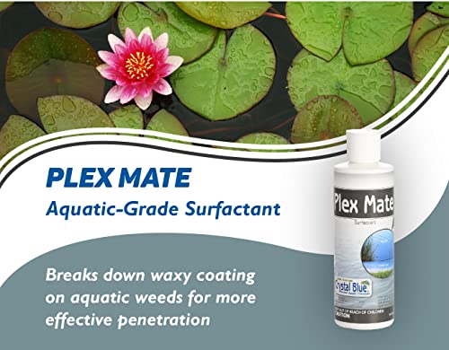 Plex Mate Aquatic Surfactant for Herbicides - 8 Ounces - Non-Ionic, Increase Product Coverage, Increase Product Penetration, Increase Product Effectiveness