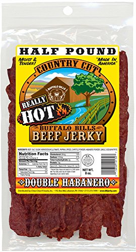 Buffalo Bills Mesquite Country Cut smoked Beef Jerky, Moist & Tender, 8 Oz | Mesquite Beef Jerky, Made In USA, High Protein, Low Carb, For Work, Trips, On-The-Go Snacking, Smoky Flavor, Hot Snacks