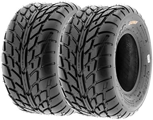 SunF A021 TT Road Go ATV UTV Flat Track & Asphalt Tires 19x6-10 Front & 225/45-10 Rear, 6 PR, Set of 4