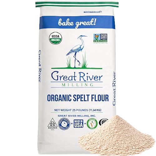 Great River Milling Organic Spelt Flour, Ancient Grain, 25 lb