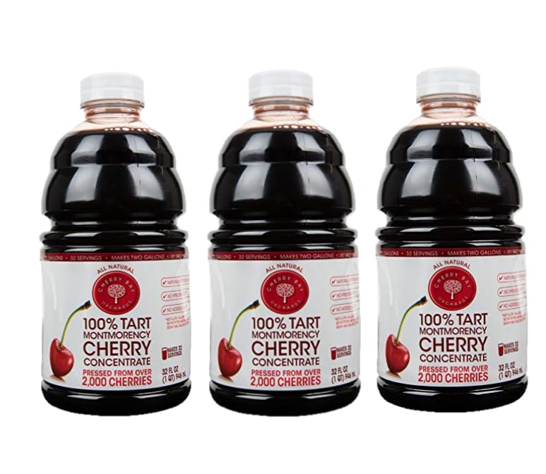 Cherry Bay Orchards Tart Cherry Concentrate - All Natural Juice to Promote Healthy Sleep, 16oz Bottle - Gluten Free, Natural Antioxidants, No Added Sugar or Preservatives
