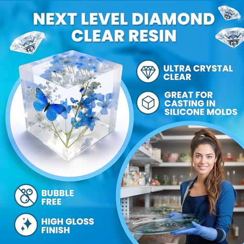 Epoxy Resin Art Resin Crystal Clear Formula -2 Gallon Kit -The Artist's Resin for Coating, Casting, Resin Art, Geodes, Tabletop, Bar Top