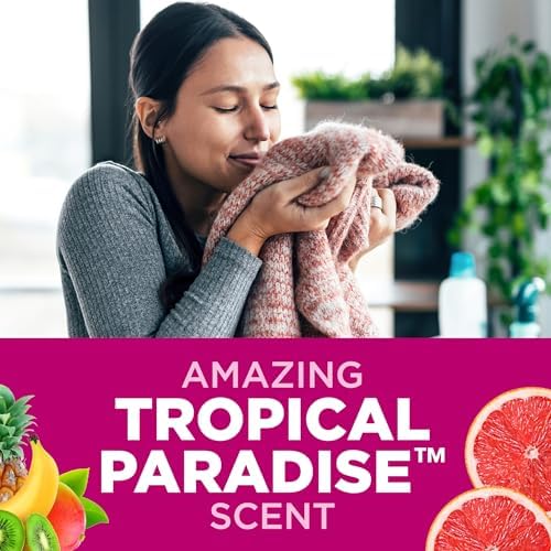 ARM & HAMMER Fabric Softener Dryer Sheets, Tropical Paradise, 100 Count | Softens Clothes, Reduces Static Cling, Long-Lasting Freshness