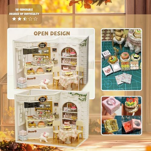 Kisoy Romantic and Cute Dollhouse Miniature DIY House Kit Creative Room Perfect DIY Gift for Friends,Lovers and Families (Sunny Holiday Time)