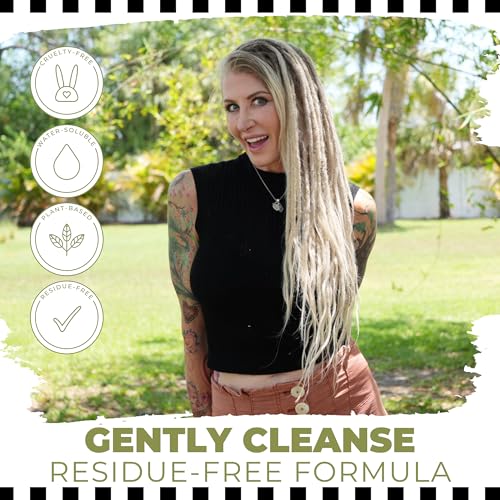 Dollylocks Cleansing Rinse-free Shampoo Spray | Removes Build-up + Moisturizes | Plant-Based Residue-free Vegan | Locs, Braids, Hair Extensions