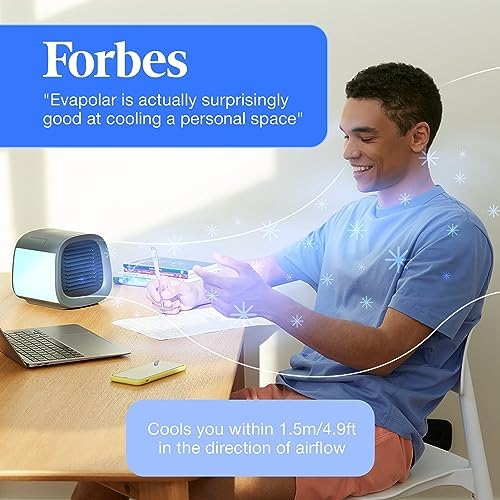 Evapolar evaCHILL Portable Air Conditioners - Portable AC Unit - Small Personal Evaporative Air Cooler & Fan for Desk, Office, Car, Camping, White