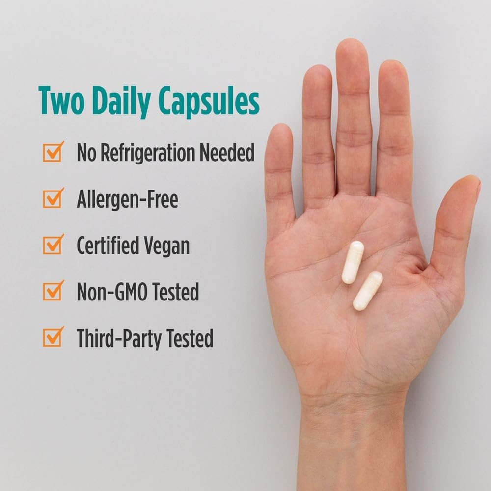 Nordic Naturals Nordic Flora Probiotic Daily, Immune Support - 60 Count | 4 strains, 12 billion CFU. Supports immune health, digestive wellness & optimal gut function. Vegan, Non-GMO. 30 servings.