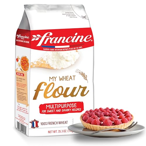 Francine T65 All-Purpose French Flour, Unbleached, 10% Protein, 2.2lb (2-Pack)