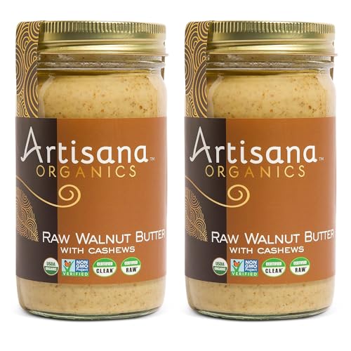 Artisana Organics Raw Tahini Sesame Seed Butter - Just One Ingredient, Unroasted, Vegan, Paleo and Keto Friendly, Non-GMO, 14oz Jar