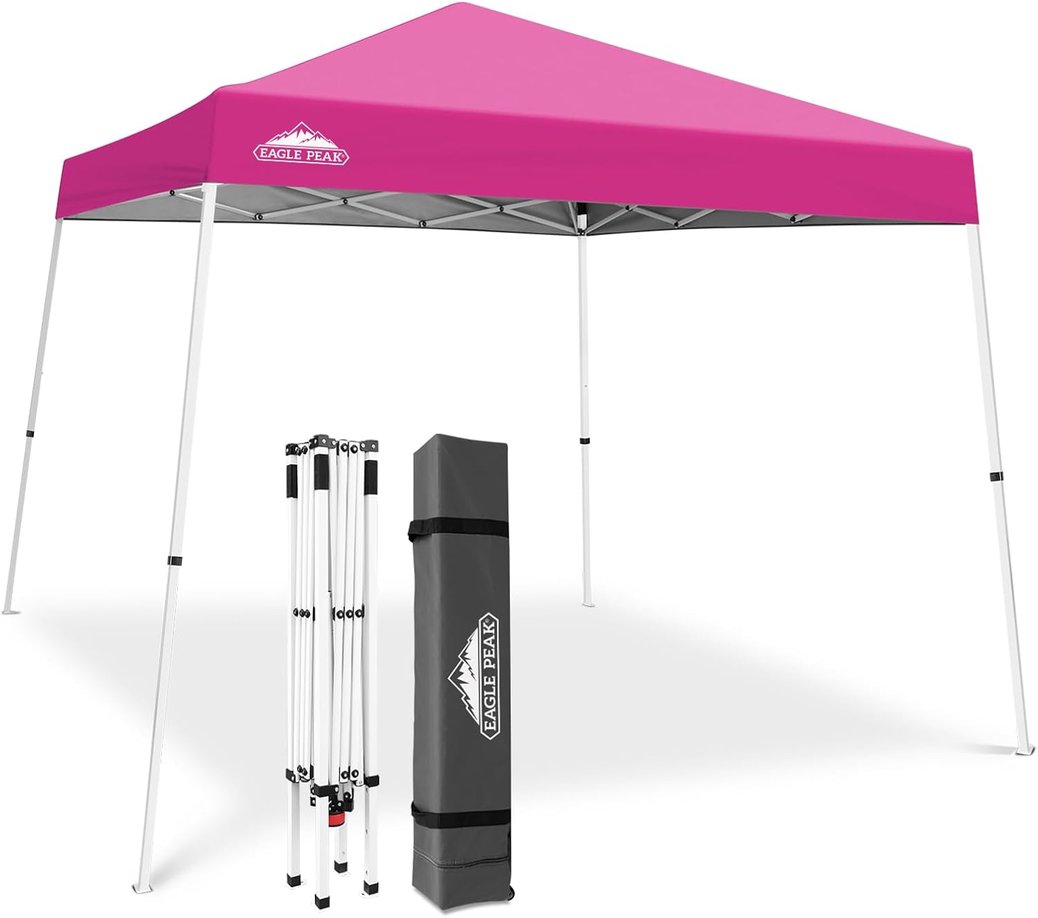 EAGLE PEAK 10x10 Slant Leg Pop Up Canopy Tent, Blue