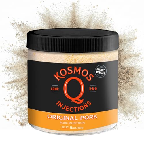 Kosmos Q Reserve Blend Brisket Injection, Premium Beef BBQ Marinade for Tender & Juicy Brisket, Phosphate-Enhanced for Moisture Retention, Competition-Grade Seasoning, Gluten Free, 16 Oz Jar