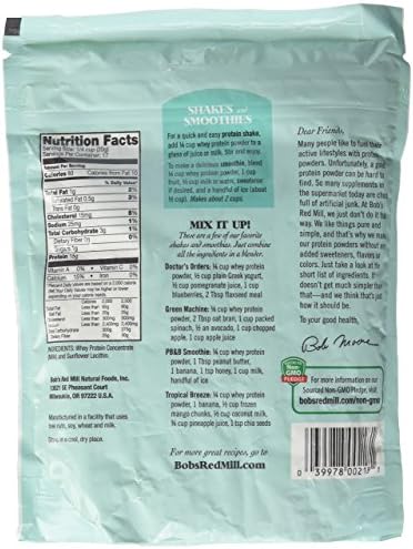 Bob's Red Mill Whey Protein Concentrate, 12-Ounce Bags (Pack of 4)