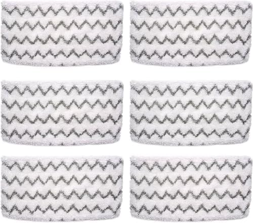 6 Pack S1000 S2001 Steam Mop Replacement Pads for Shark S1000 S1000A S1000C S1000WM S10001C S1200 & S2001 SteamSpot Steam Mop