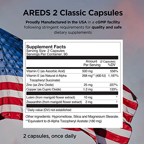 Viteyes AREDS 2 Capsules and Multivitamin AREDS 2 Companion, Single Daily Dose Eye Vitamins, 3 Month Supply
