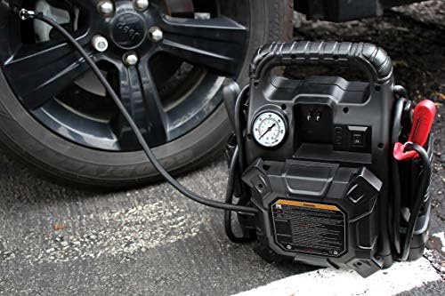 Clore Automotive Jump-N-Carry JNC550A 1100 Peak Amp Jump Starter with Air Compressor , Black