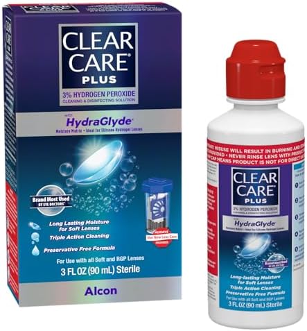 CLEAR CARE Plus Cleaning & Disinfecting Contact Lens Solution, 3 Fl Oz