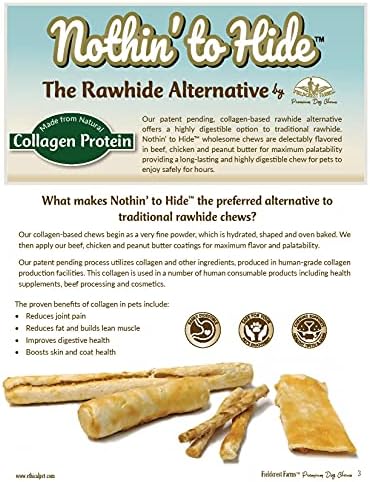 Fieldcrest Farms 3 Pack of Nothin' to Hide Chicken Rings and Bones, 12 Count Each, Rawhide Alternative Dog Chews