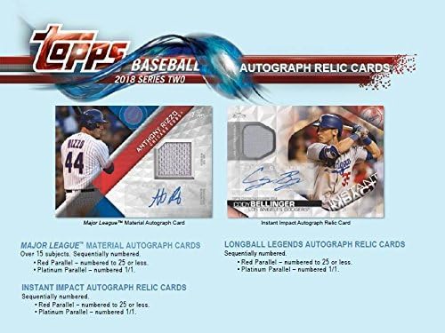 2018 Topps Baseball Series #2 Unopened Blaster Box with 10 Packs and One Exclusive Independence Day Commemorative Flag Patch Card and Possible
