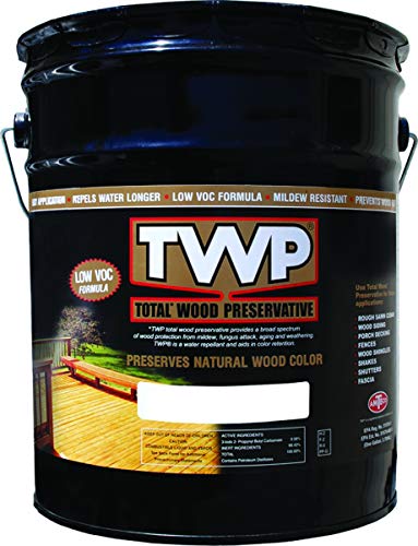 TWP 1520 Pecan Low VOC Wood Preservation Stain - Eco-Friendly, Long-Lasting Protection, UV & Water Resistant, Easy to Apply - 5 Gallon