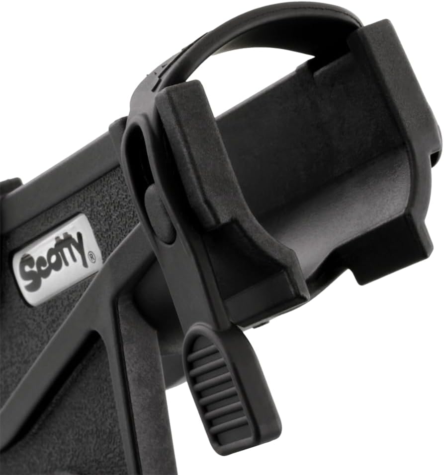 Scotty 0280-BK Rod Holder, Baicaster/Spinning, Black W/0241 Side/Deck Mount