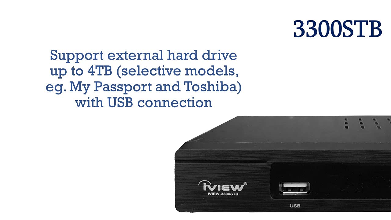 iView 3300STB ATSC Converter Box with Recording, Media Player, Built-in Digital Clock, Analog to Digital, QAM Tuner, HDMI, USB