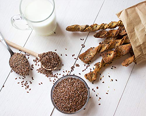 Food to Live - Brown Flax Seeds, 5 Pounds Raw Whole Flaxseed, Kosher, Vegan, Bulk. High Dietary Fiber Food. Rich in Omega-3 Fats. Great for Salads, Baked Goods, Smoothies, Oatmeal, and Yogurt.