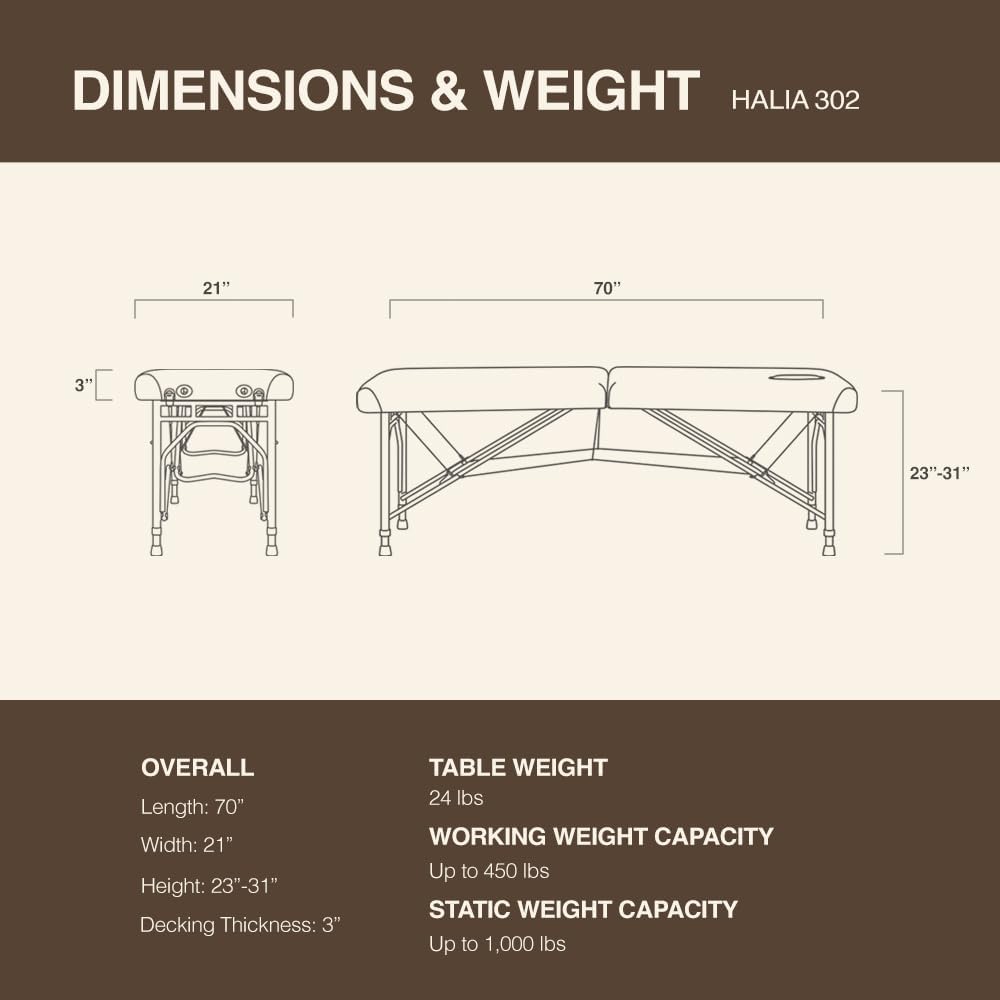 Portable Aluminum Massage Table, Foldable Travel Bed, 70 x 21, Black | Aluminum Frame · 3" Memory Foam · 450 lb Working Capacity · Foldable · Massage, Spa & Mobile Therapy