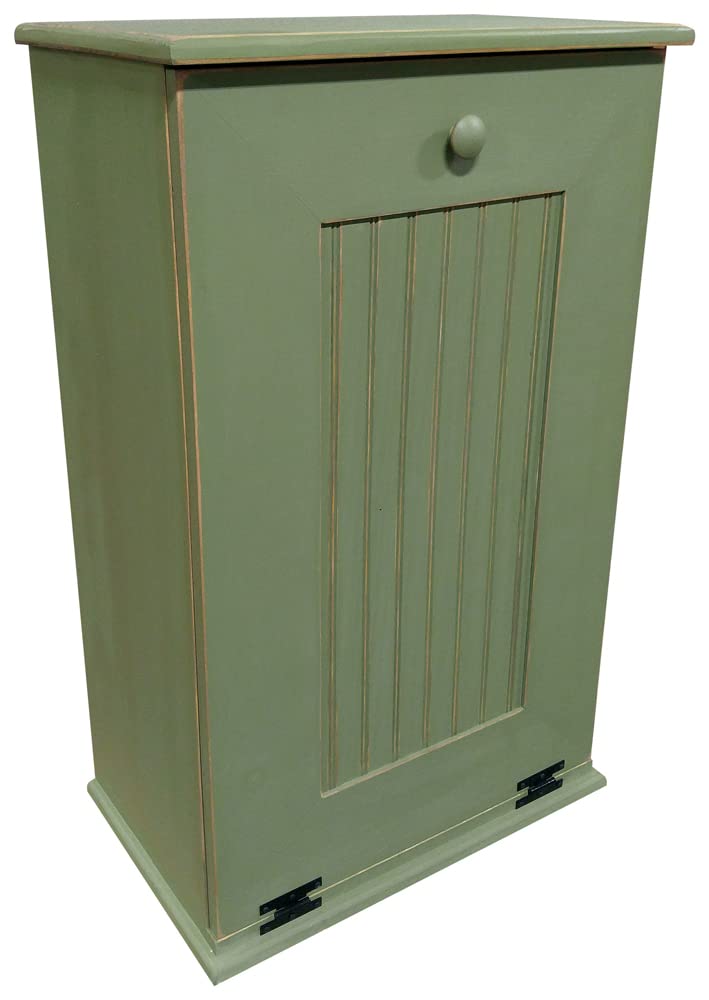 Sawdust City Tilt-Out Wooden Trash Bin Holder (Old - Black)