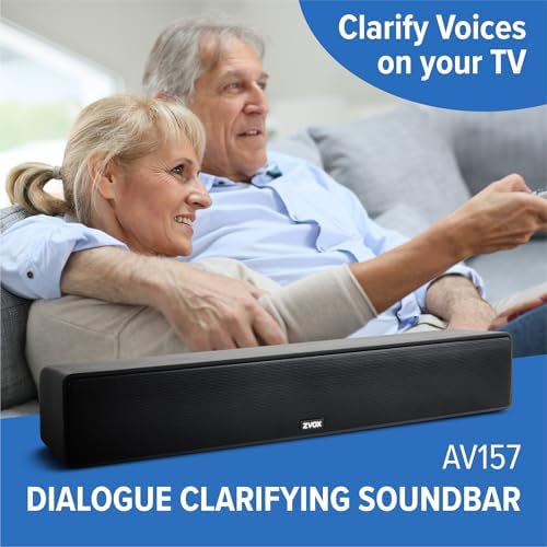 ZVOX AccuVoice AV157 Dialogue Clarifying Soundbar- 12 Levels of Voice Boost