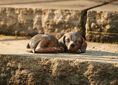 Roman 3.25" H Sleeping Dog Garden Statue, Garden Accents