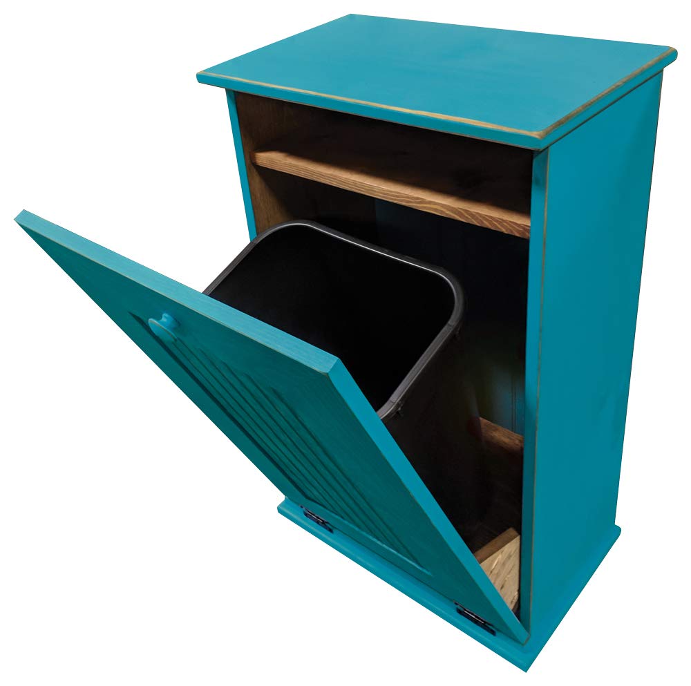 Sawdust City Tilt-Out Wooden Trash Bin Holder (Old - Black)