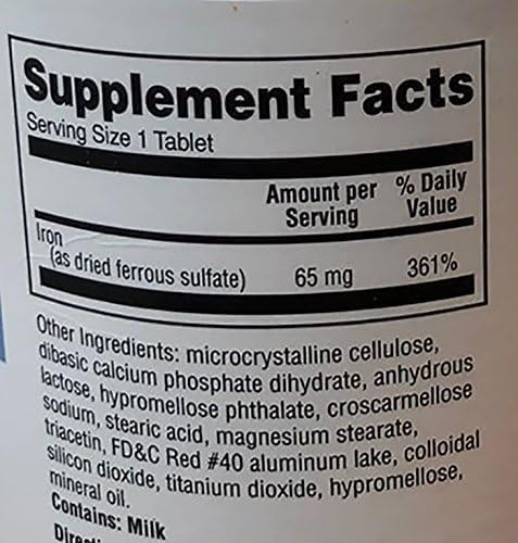 Ferrous Sulfate Enteric-Coated 325 mg 1000 Tablets