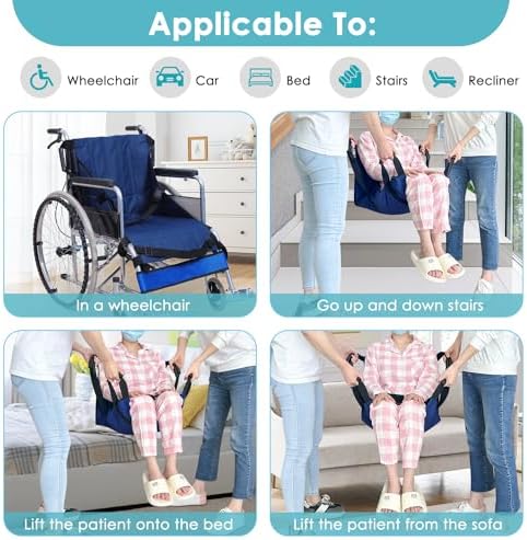 Patient Lift Transfer Belt from Bed to Wheelchair Stair Transfer Emergency Evacuation Chair Pad Safety Medical Lifting Sling Slide Board