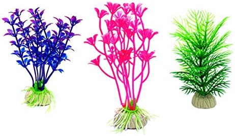 CousDUoBe Artificial Aquatic Plants 11 Pcs Small Aquarium Plants Artificial Fish Tank Decorations，Used for Household and Office Aquarium