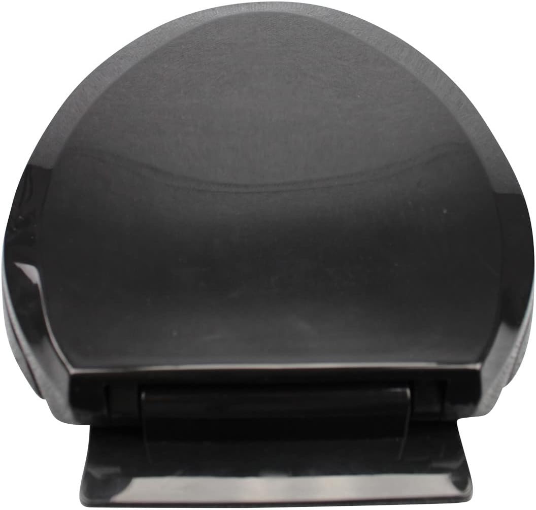 Renovators Supply Manufacturing Plastic Soft Close Toilet Seat Elongated Quiet-Close Lid, Contoured Seat, Easy to Install and Clean, Grip-Tight Bumpers with Adjustable Mounting Hardware, Black