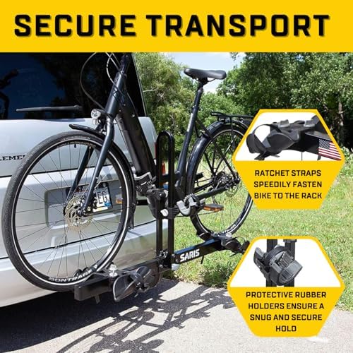 Saris Freedom Hitch Rack – Lightweight Platform Bike Carrier for Car, SUV & Truck – No Frame Contact, Anti-Wobble, E-Bike Compatible – 2 or 4 Bike