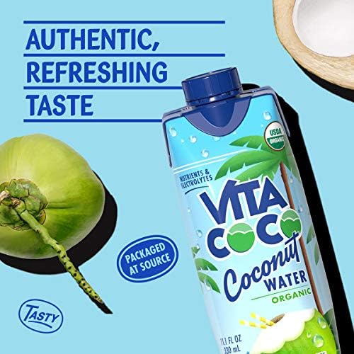Vita Coco Organic Coconut Water, Original, 11.1 Oz (Pack of 12)
