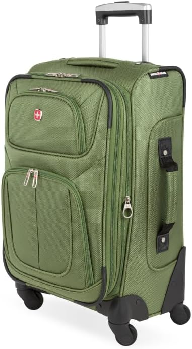 SWISSGEAR Sion Carry-On Spinner Luggage, Softside Expandable, Lightweight Suitcase, Dark Grey, 22.75-Inch