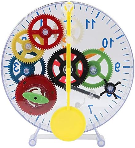 Lily's Home 31 Pieces Do-It-Yourself Children's First Puzzle Clock Kit, No Batteries Required, Learn How Clock Gears Work