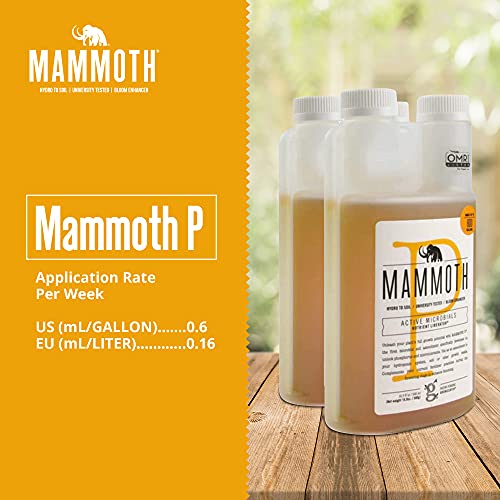 Mammoth Organic Bloom Booster | Mammoth P Organic Fertilizer Microbial Inoculant | 16% Proven Increase in Yield (250 ml)