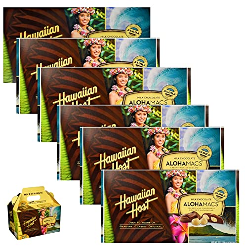 Hawaiian Host Aloha Macs Milk Chocolate Macadamia Nuts (6 ounce box, 12 pieces) (1 Box)