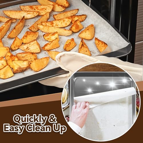 120PCS Air Fryer Liners Disposable for Emeril Lagasse 26QT Air Fryer | Unbleached Non-Stick Parchment Paper Sheets Accessories for Emeril Lagasse French Door 360 Air Fryer 26QT Toaster Oven