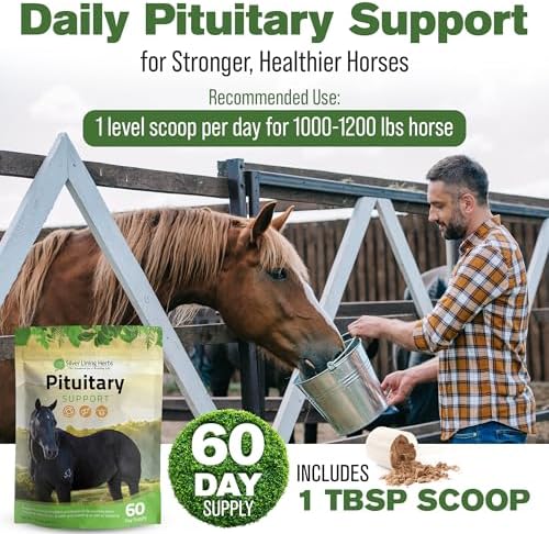 Horse Pituitary Gland Supplements - 1 lb | Pituitary Gland Supplements for Horses, Barberry, Burdock & Kelp, Shedding, Coat & Metabolism Support, 1 lb