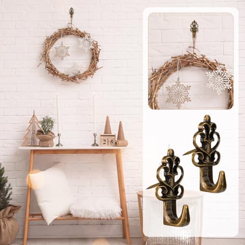 Hotop 20 Pieces Zinc Alloy Flower Push Pin Hangers Pin Hook,Lotus