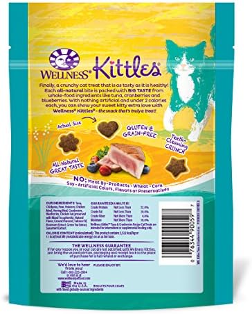 Wellness Kittles Cat Treat Value Pack - Tuna & Cranberries Flavor - 6 oz Each (4 Pack)